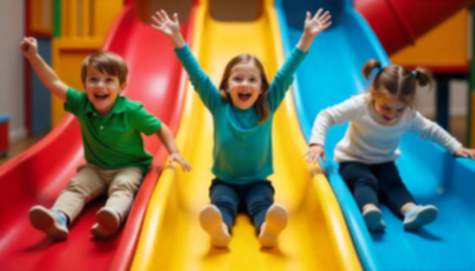 Kids playing at The Bee’s Knees Play Cafe in Arab, AL — a family-friendly indoor playground and café.