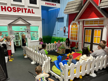 Family playing at the Bee's Knees Play Cafe